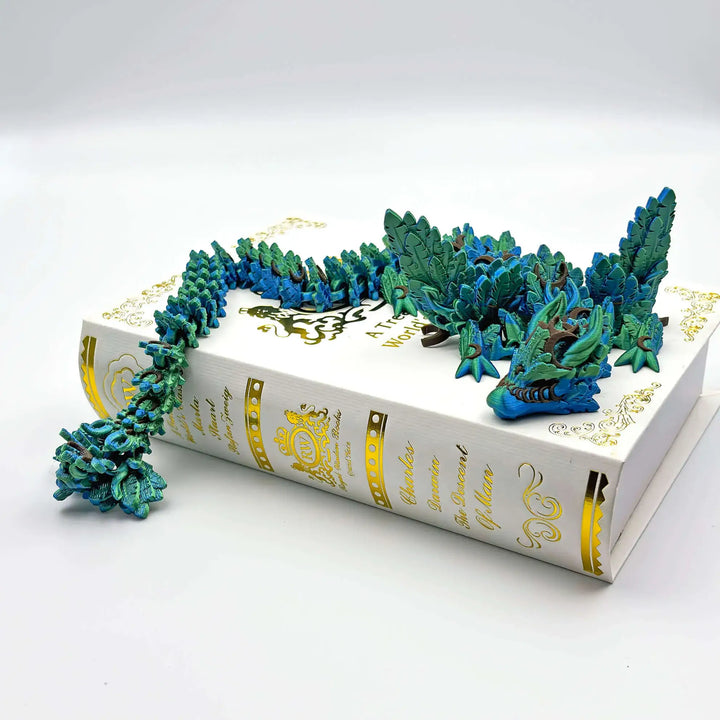 3D Printed Crescent Moon Dragon - Customizable Fantasy Decor