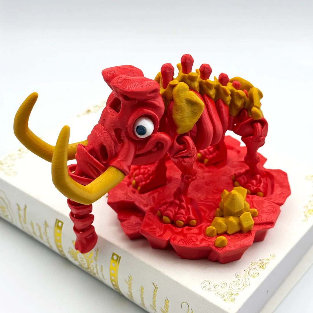 Skeleton Mammoth – Customizable 3D Printed Ice Age Fossil with Display Base