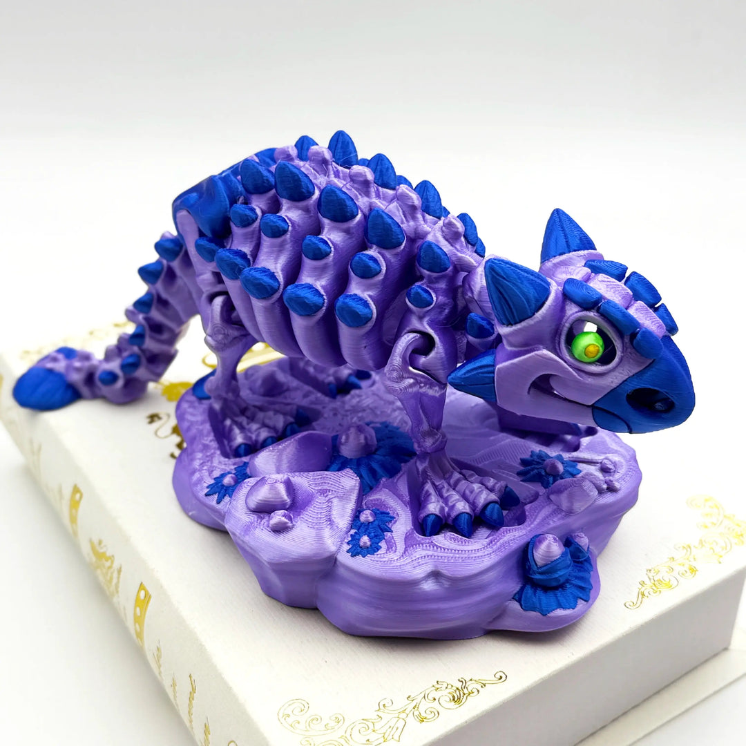 🦕 Skeleton Ankylosaurus – Customizable 3D Printed Fantasy Dinosaur with Display Base