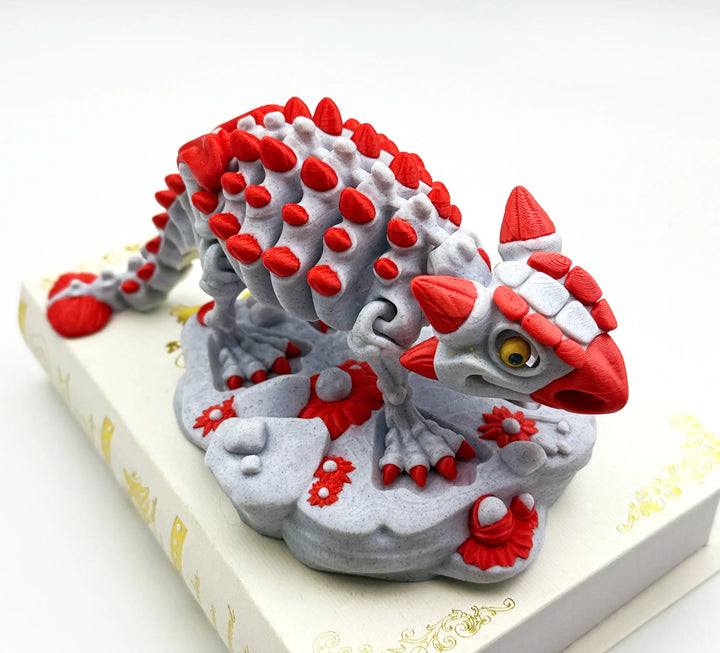 🦕 Skeleton Ankylosaurus – Customizable 3D Printed Fantasy Dinosaur with Display Base