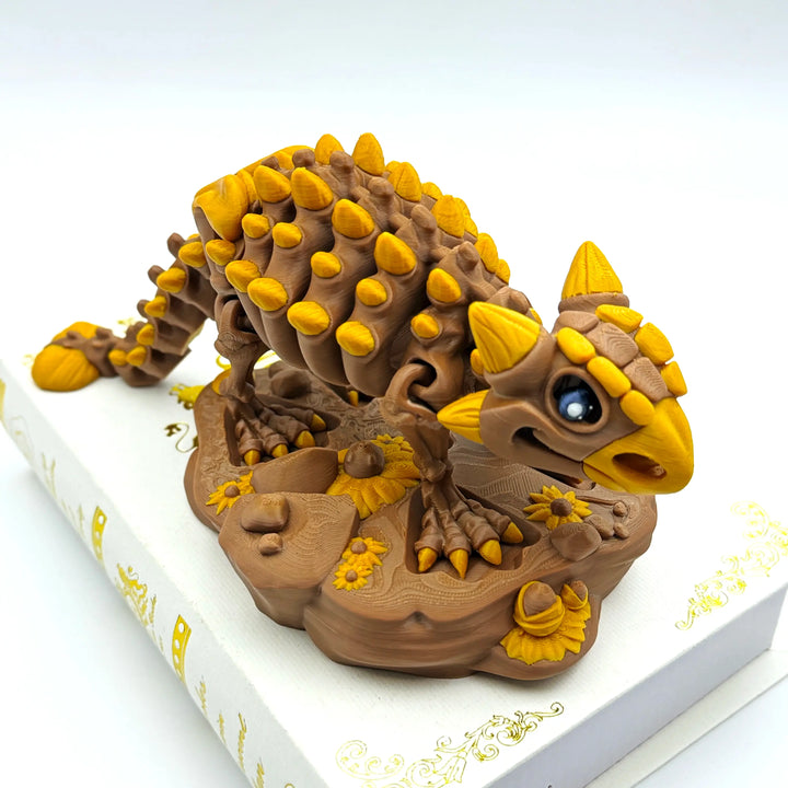 🦕 Skeleton Ankylosaurus – Customizable 3D Printed Fantasy Dinosaur with Display Base