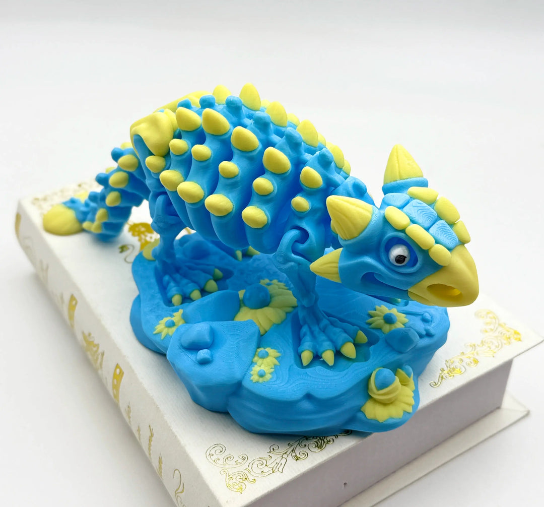 🦕 Skeleton Ankylosaurus – Customizable 3D Printed Fantasy Dinosaur with Display Base