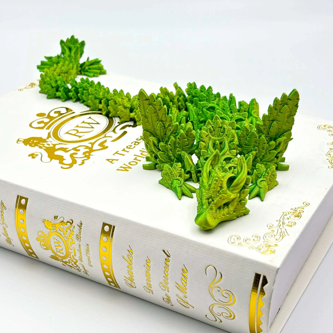 3D Printed Crescent Moon Dragon - Customizable Fantasy Decor