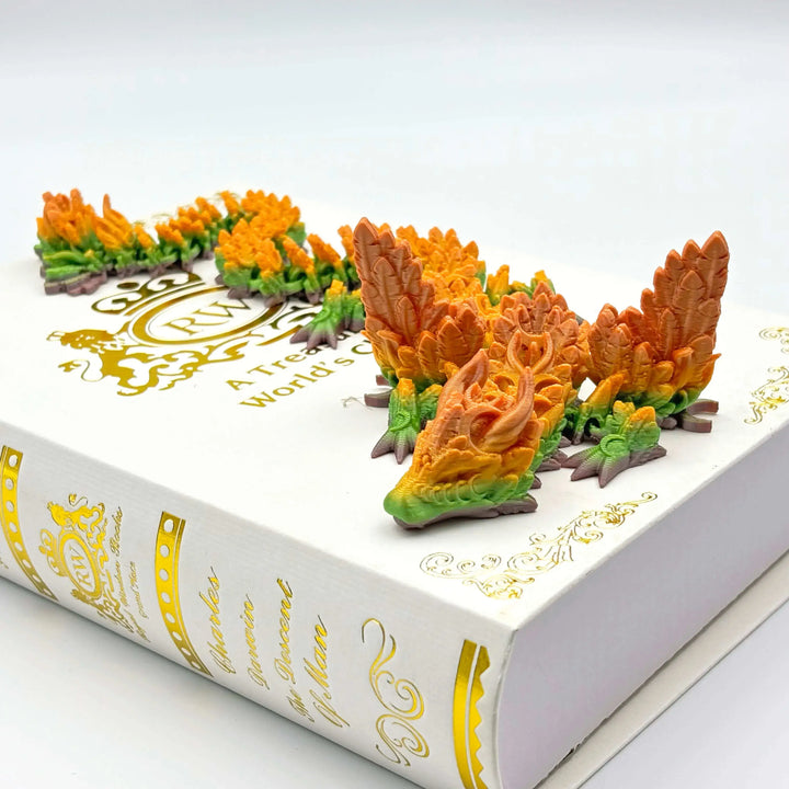 3D Printed Crescent Moon Dragon - Customizable Fantasy Decor