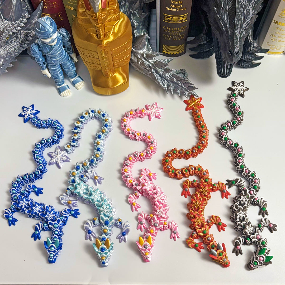 Gingerbread-Inspired Dragon – Customizable, Cozy Fantasy Figurine in 70+ Colors