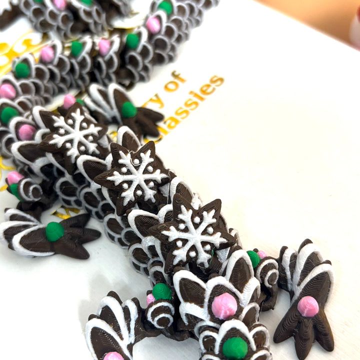 Gingerbread-Inspired Dragon – Customizable, Cozy Fantasy Figurine in 70+ Colors