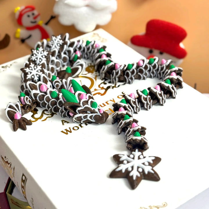 Gingerbread-Inspired Dragon – Customizable, Cozy Fantasy Figurine in 70+ Colors