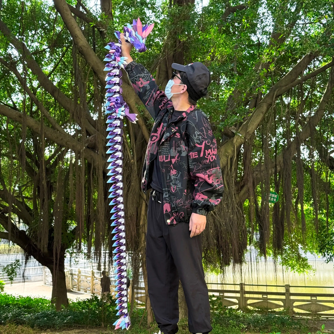 6.7 ft Giant Crystal Dragon – Customizable 3D Printed Fantasy Figurine / Decor