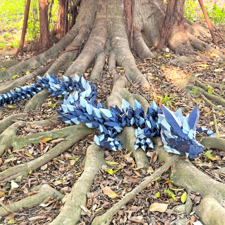 6.7 ft Giant Crystal Dragon – Customizable 3D Printed Fantasy Figurine / Decor