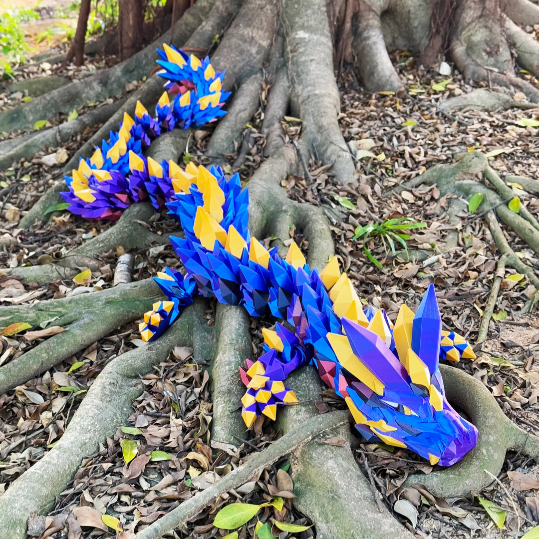 6.7 ft Giant Crystal Dragon – Customizable 3D Printed Fantasy Figurine / Decor