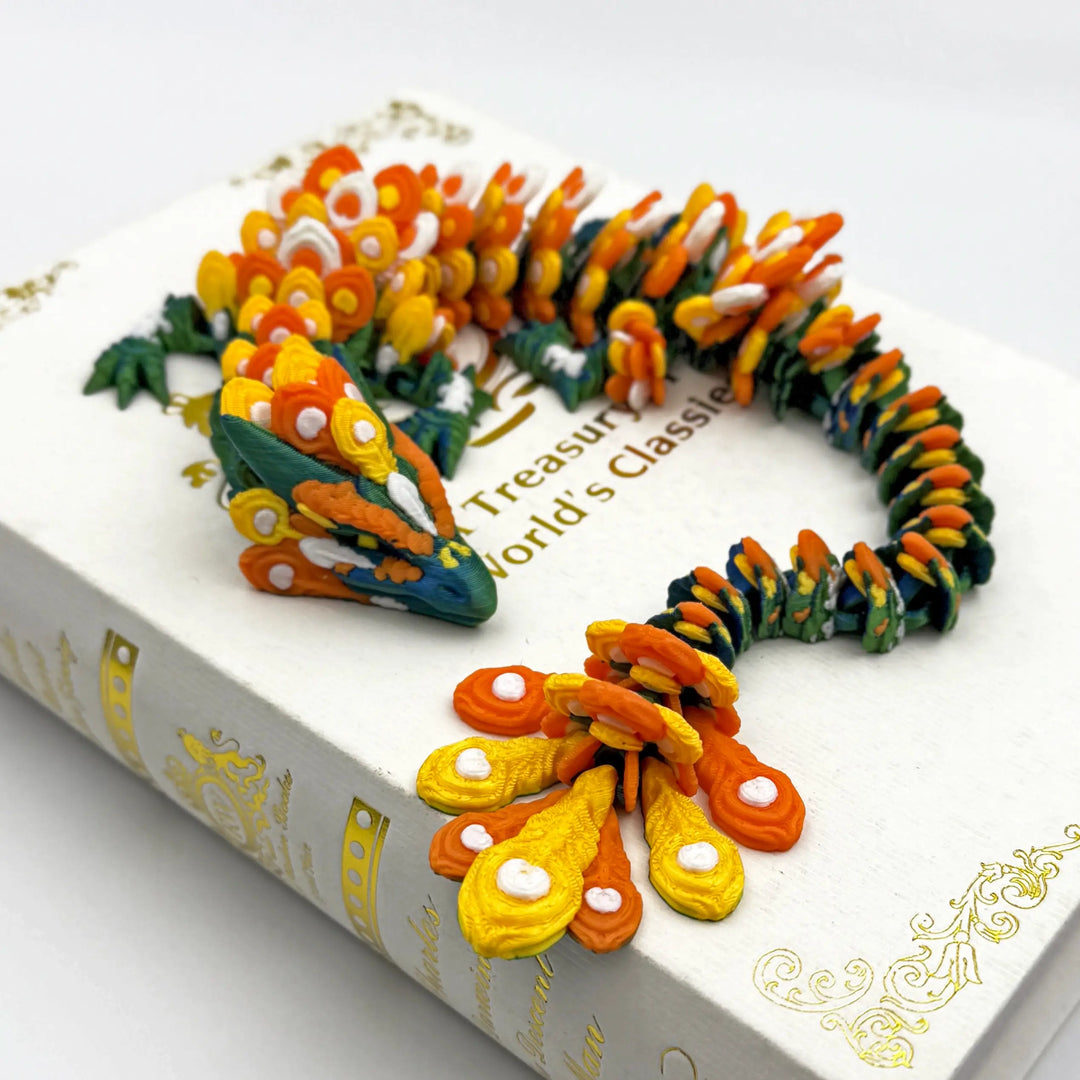 Peacock Dragon – Customizable 3D Printed Fantasy Dragon