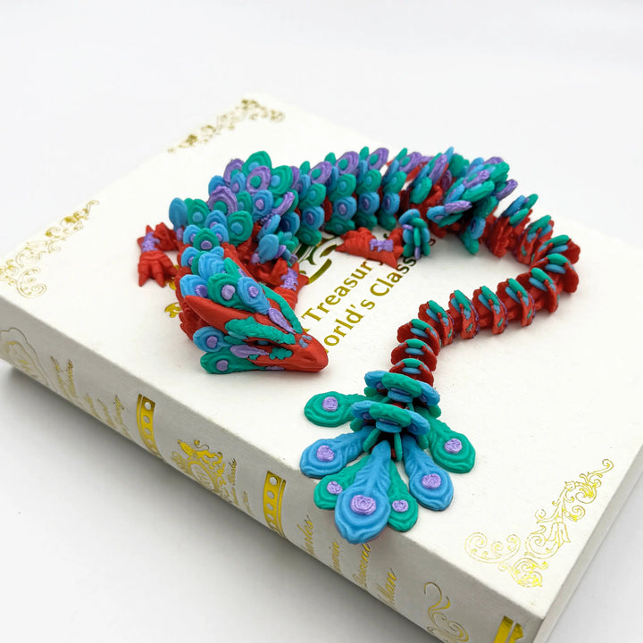 Peacock Dragon – Customizable 3D Printed Fantasy Dragon