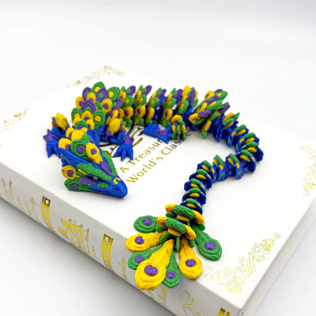 Peacock Dragon – Customizable 3D Printed Fantasy Dragon