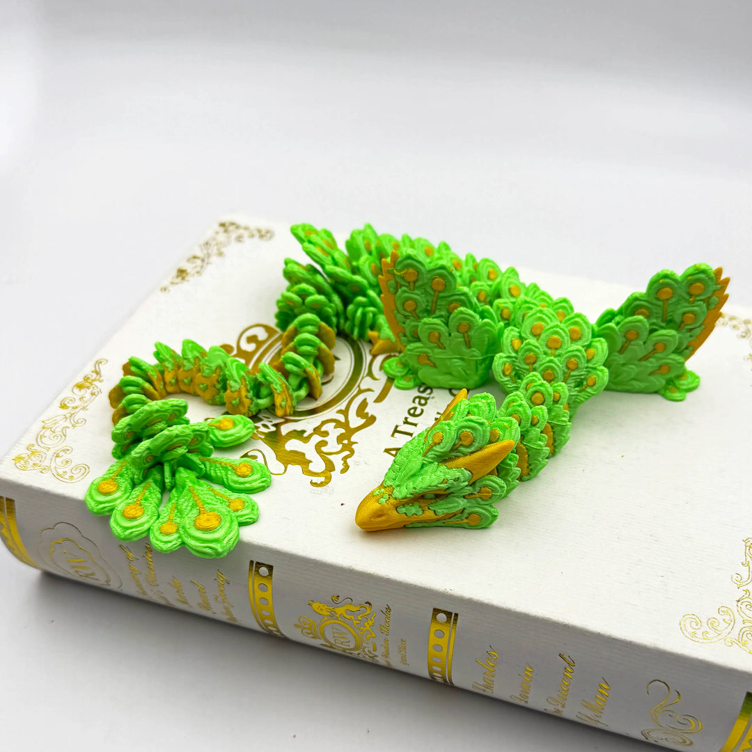 Peacock Dragon – Customizable 3D Printed Fantasy Dragon