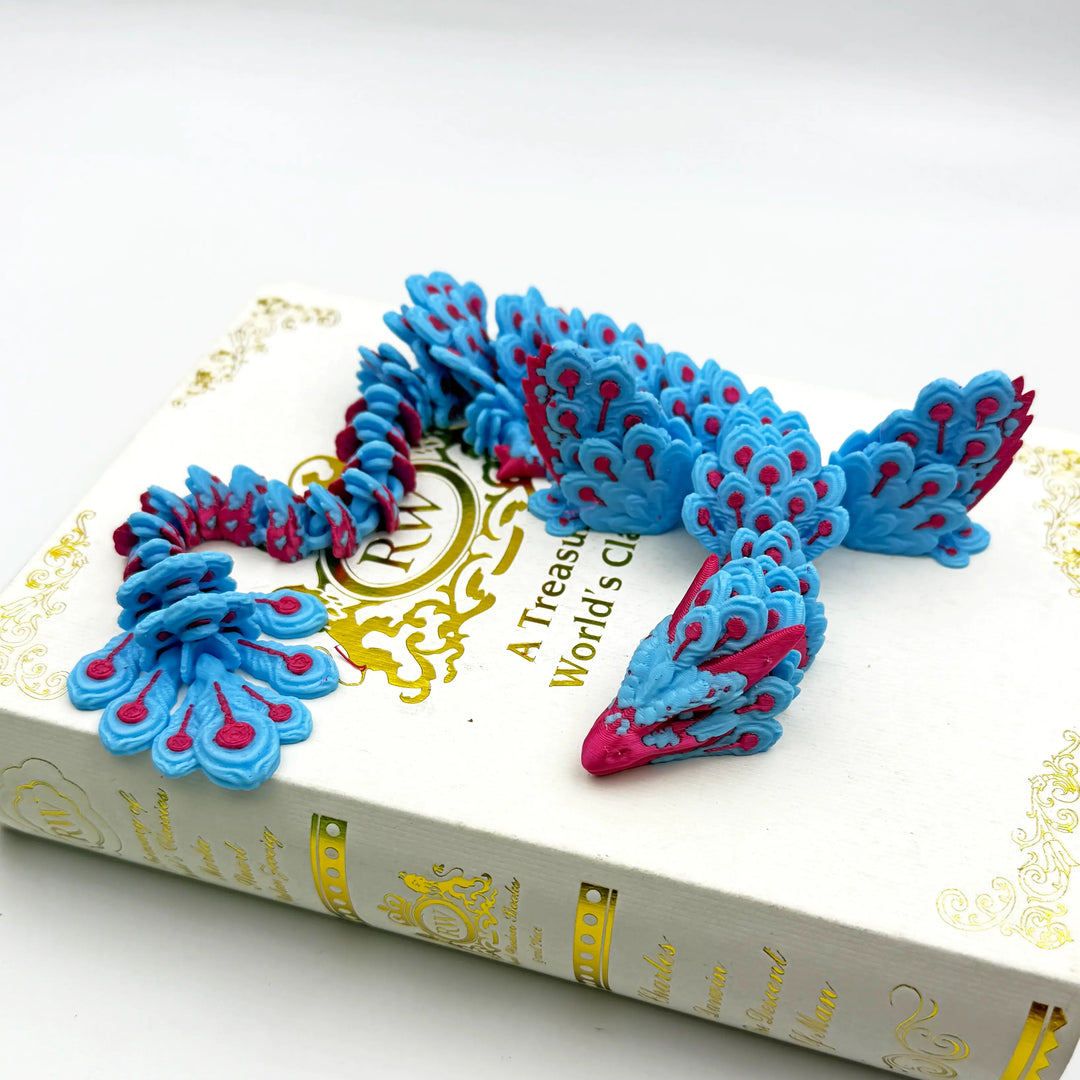 Peacock Dragon – Customizable 3D Printed Fantasy Dragon