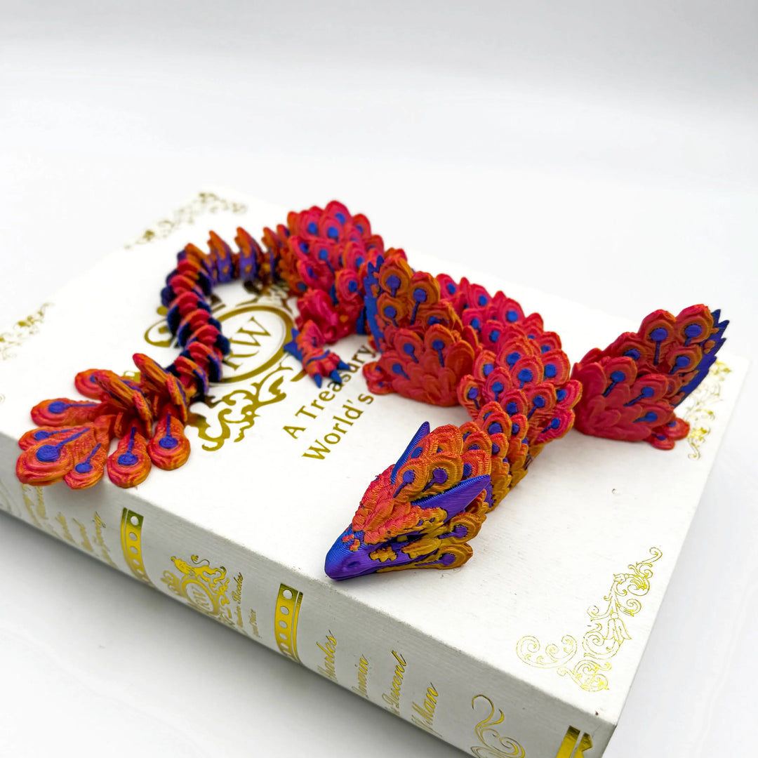 Peacock Dragon – Customizable 3D Printed Fantasy Dragon