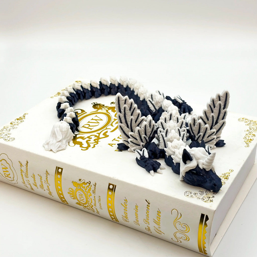 Pegaso articulado impreso en 3D con diseño de unicornio y dragón: diseño con bisagras, juguete antiestrés flexible y decoración para el hogar