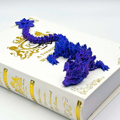 Dragón Sakura articulado impreso en 3D: diseño con bisagras, juguete de fantasía único, decoración del hogar, figura, coleccionable y juguete