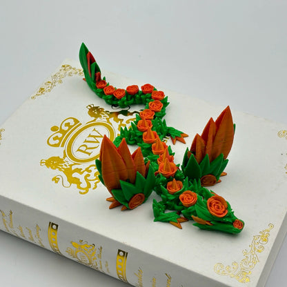 3D Printed Rose Wyvern - Customizable, Elegant, Eco-Friendly PLA Decor, Safe Material, Fantasy Dragon Figurine, Collectible, Unique Gift Idea