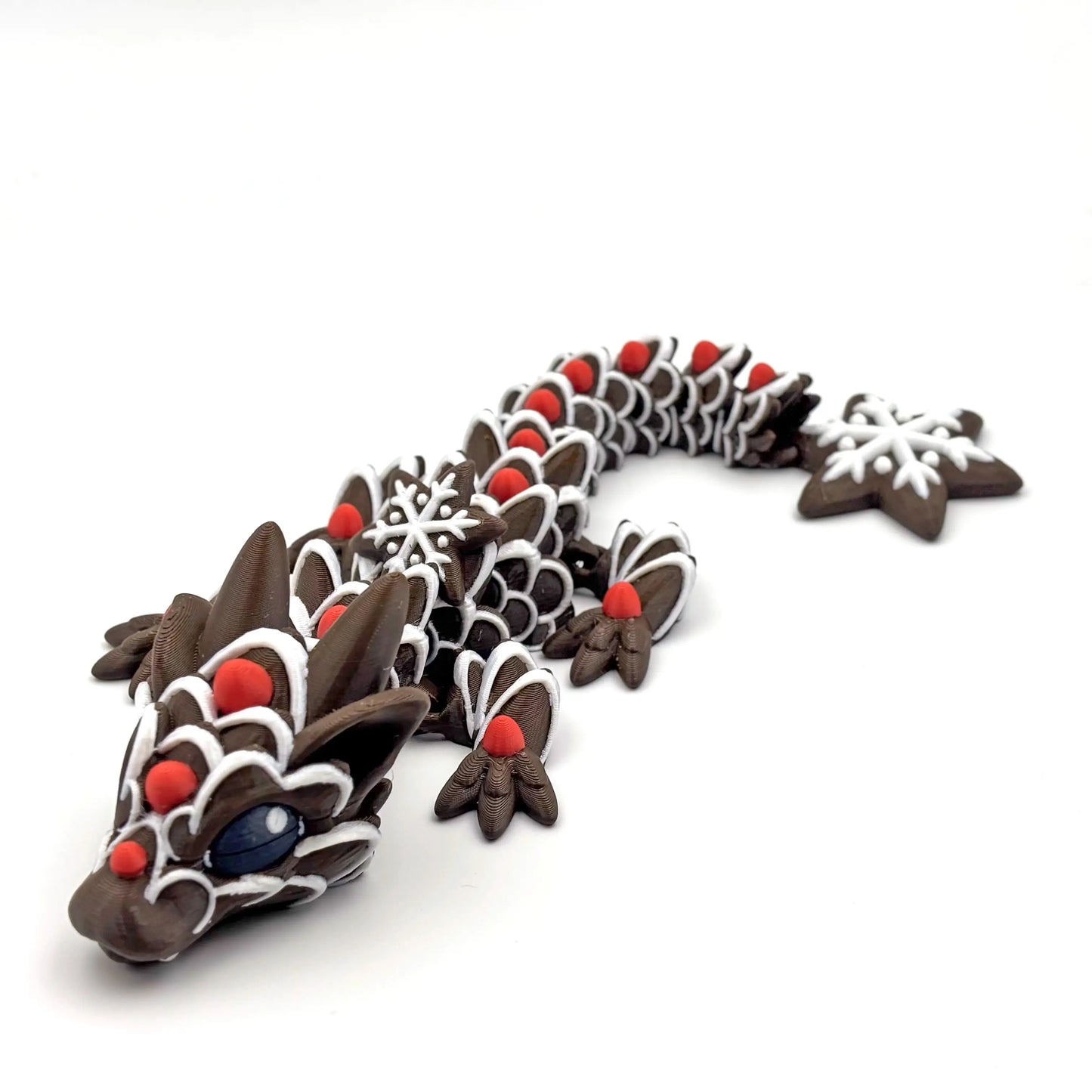 3D Printed Baby Gingerbread Dragon - Customizable Colors, Adorable Design, Perfect for Gifting!