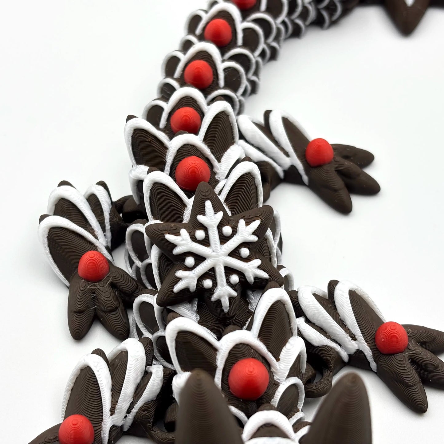 3D Printed Baby Gingerbread Dragon - Customizable Colors, Adorable Design, Perfect for Gifting!