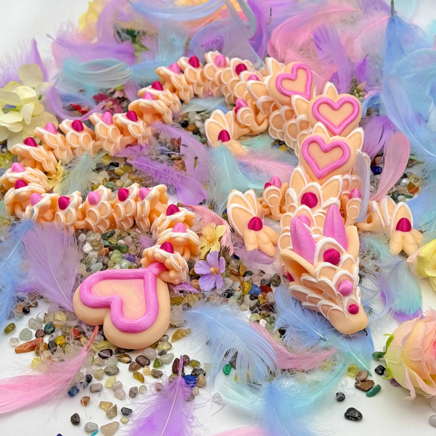 Heart Cookie Dragon! - Customizable 3D Printed Fantasy Dragon