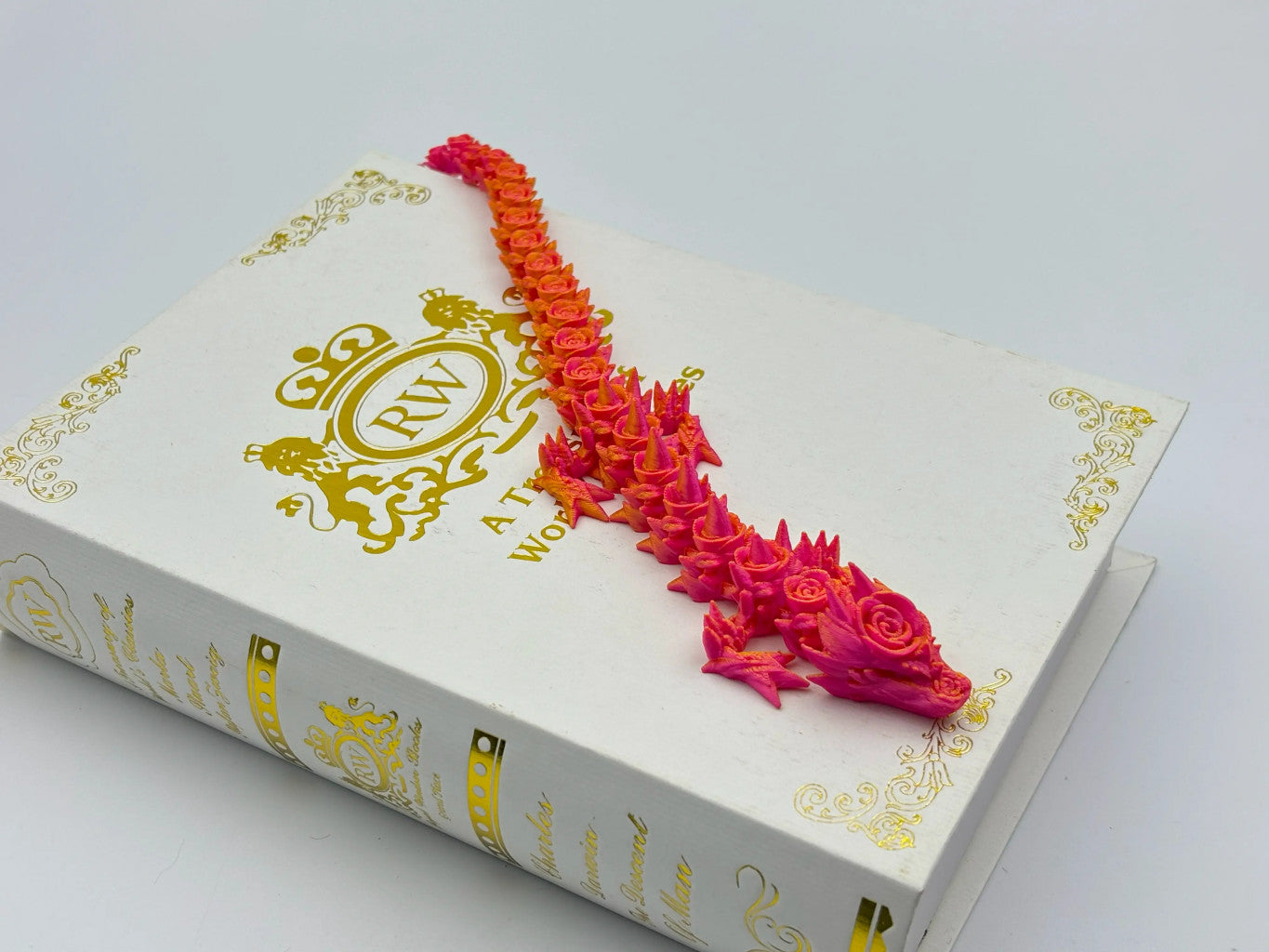 Eco-Friendly 3D Printed Rose Dragon – Flexible PLA Sensory Toy | Fantasy Gift & Home Decor