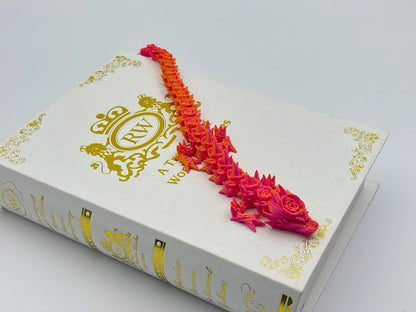 Eco-Friendly 3D Printed Rose Dragon – Flexible PLA Sensory Toy | Fantasy Gift & Home Decor