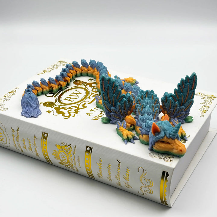 Pegaso articulado impreso en 3D con diseño de unicornio y dragón: diseño con bisagras, juguete antiestrés flexible y decoración para el hogar