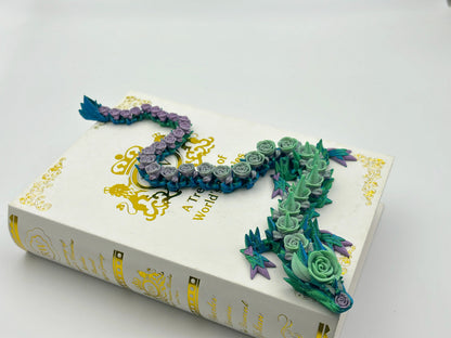 Eco-Friendly 3D Printed Rose Dragon – Flexible PLA Sensory Toy | Fantasy Gift & Home Decor