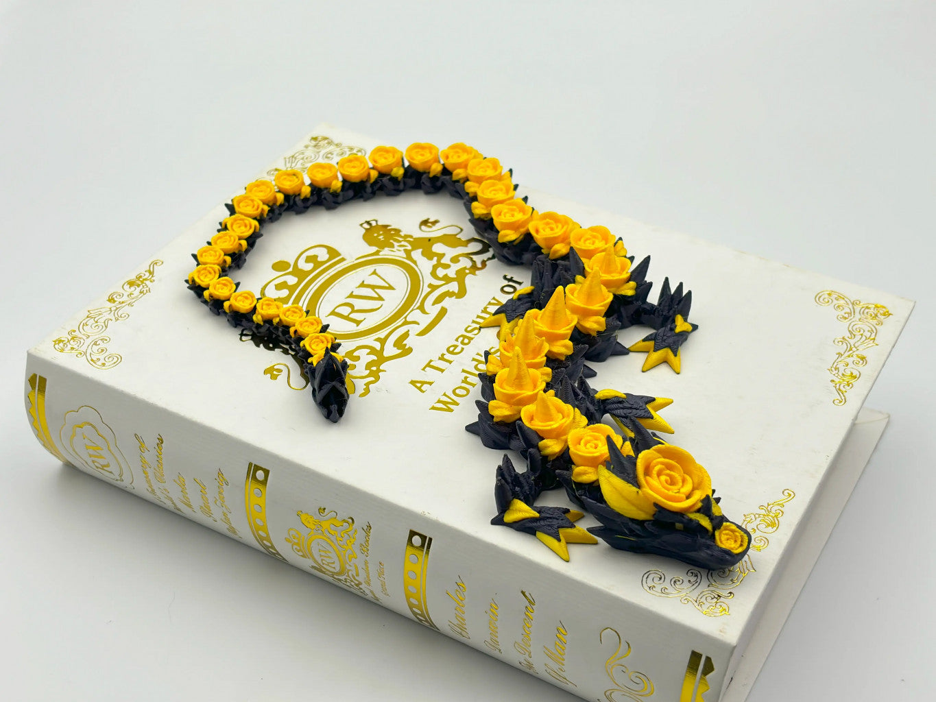 Eco-Friendly 3D Printed Rose Dragon – Flexible PLA Sensory Toy | Fantasy Gift & Home Decor